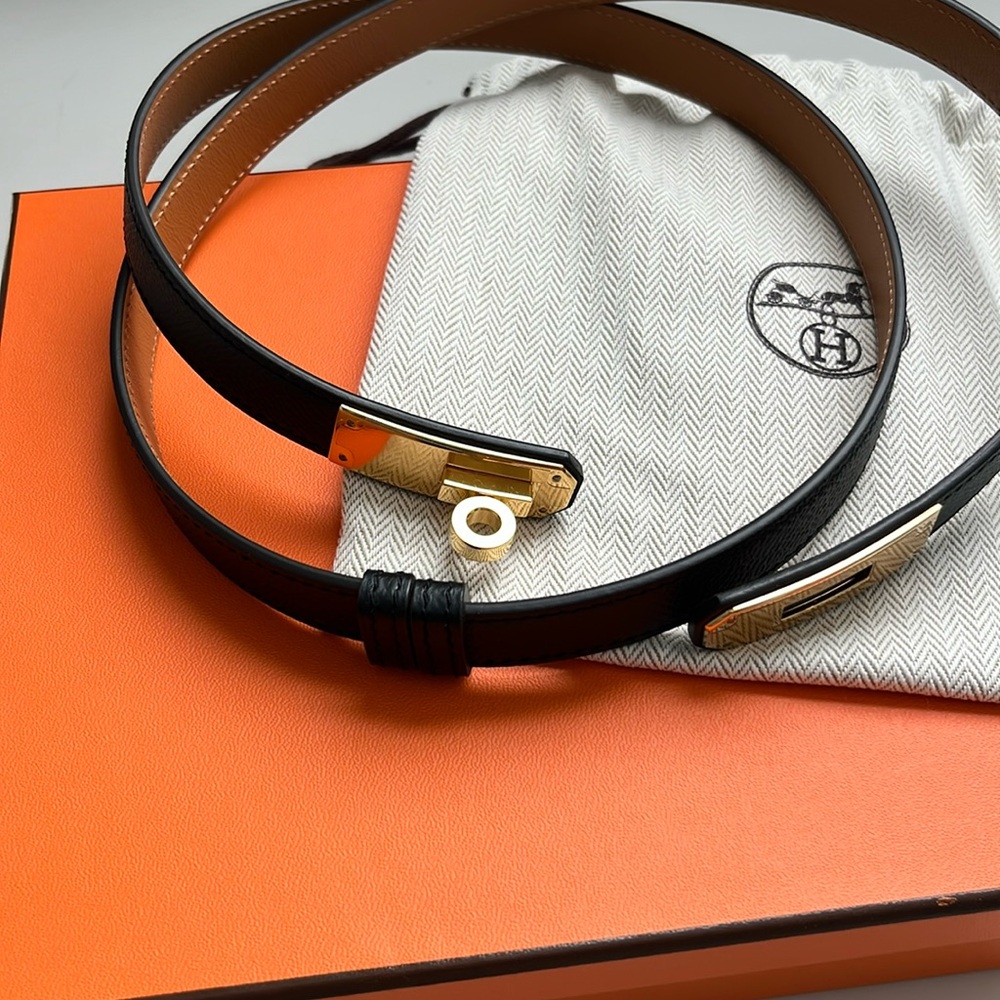 Hermes Kelly  Belt - Noir (Black)